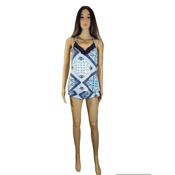 NWT Linea Donatella Ashley Paisley Camitap Sleep Set, Size: Small - Picture 1 of 11